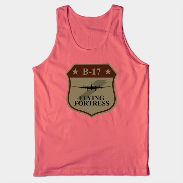 B-17 Flying Fortress Patch Tank Top by Tailgunnerstudios